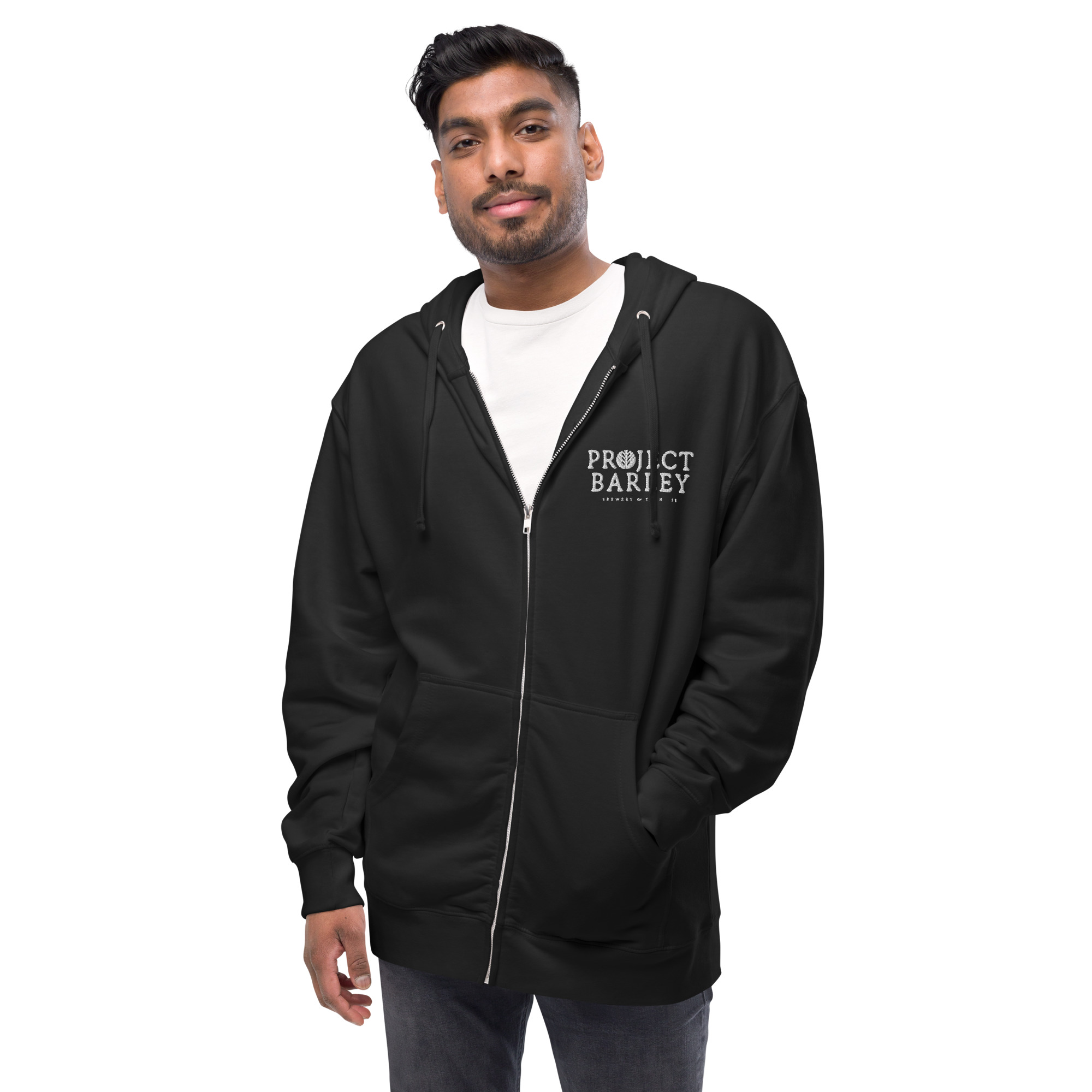 OG PB Logo Unisex fleece zip up hoodie - Image 2