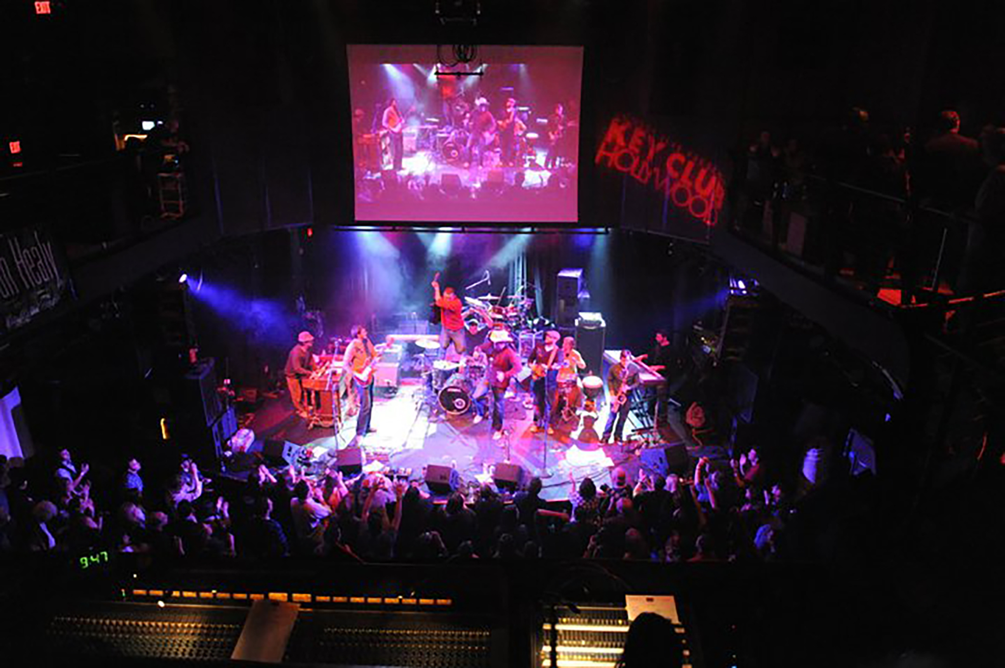 Barley on stage at the Key Club